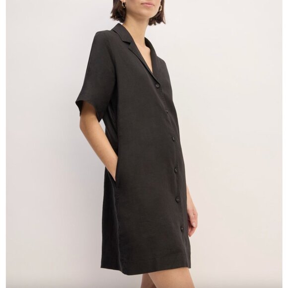 Everlane Dresses & Skirts - NEW Everlane The Shirtdress in Linen Womens L Black